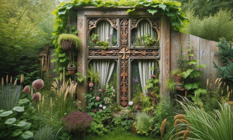 Terrassen & Garten Dekoration - Fensterrahmen upcycling