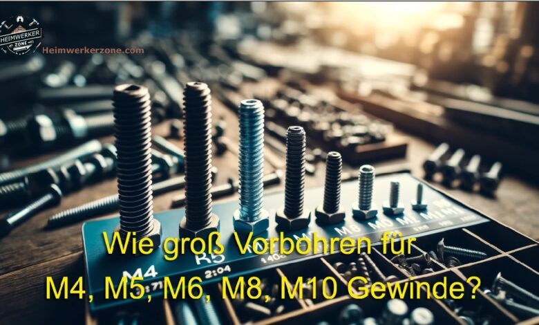 Wie gross Vorbohren fuer M6 Gewinde