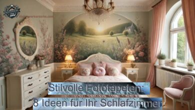 Stilvolle fototapeten fuer das Schlafzimmer