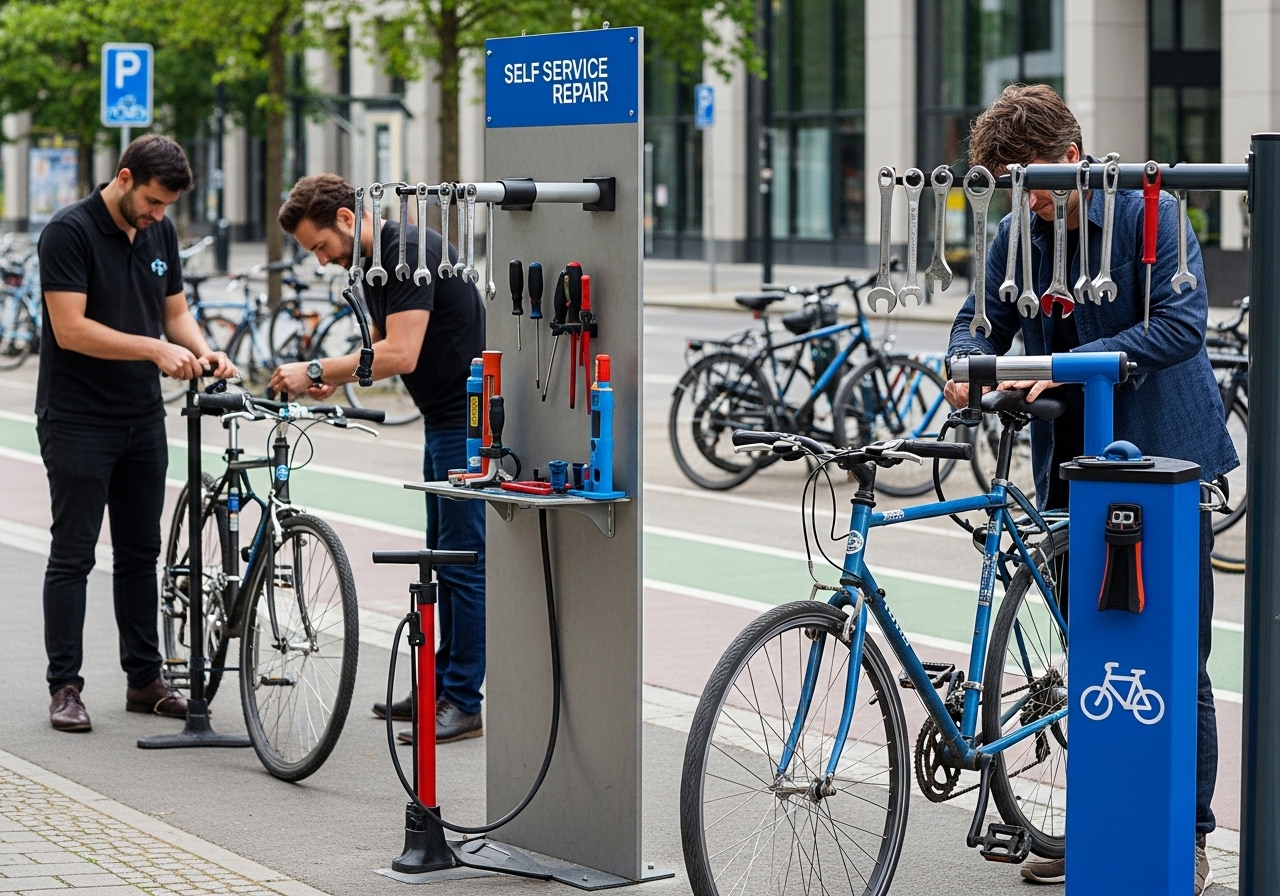 Fahrradreparaturstationen: Überflüssiger Luxus oder sinnvolle Ergänzung?