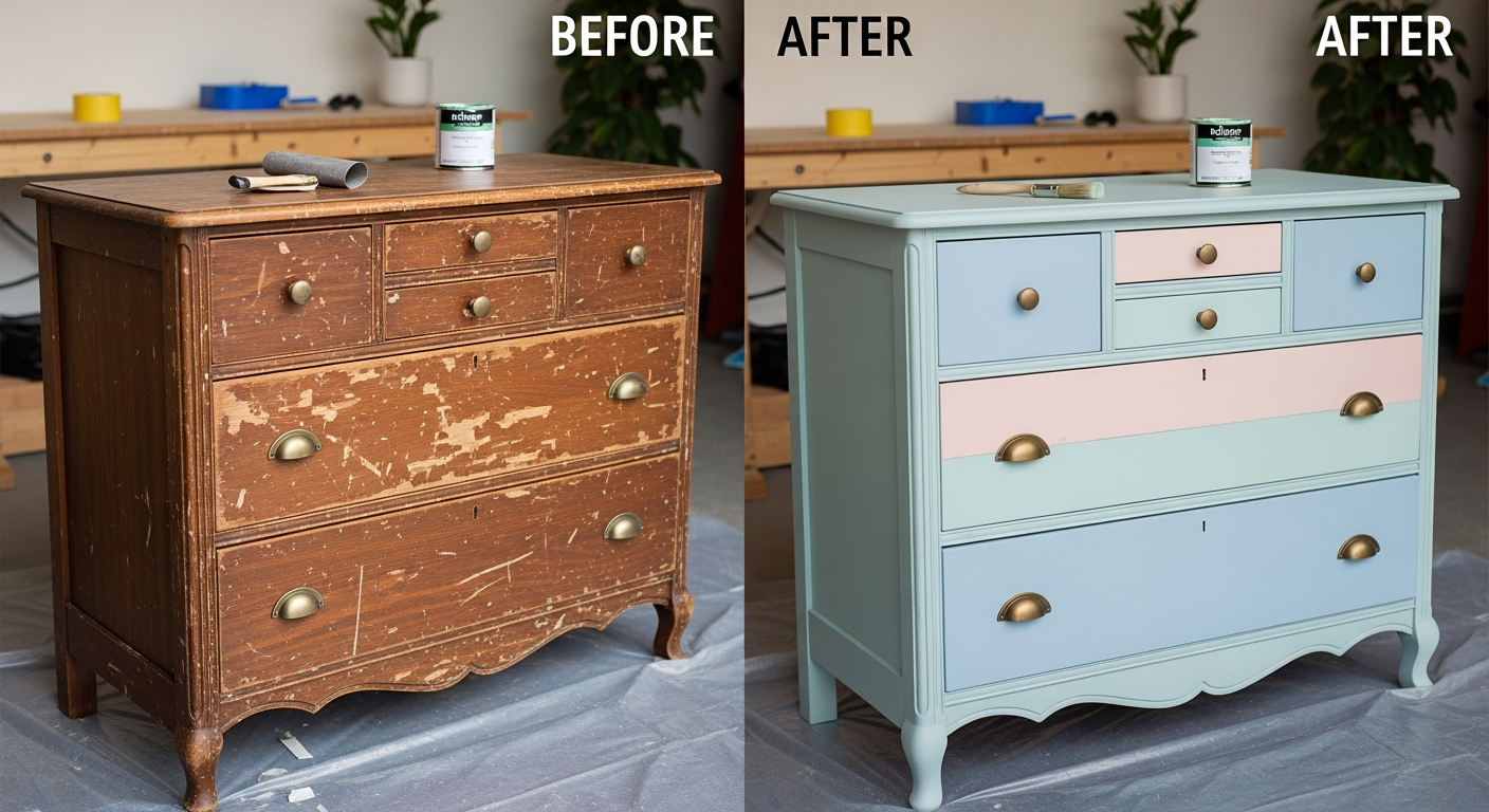 Alte Möbel streichen: Die perfekte Vorher-Nachher Anleitung
