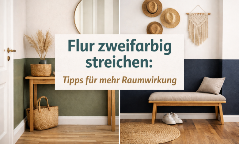Flur zweifarbig streichen: Tipps für mehr Raumwirkung