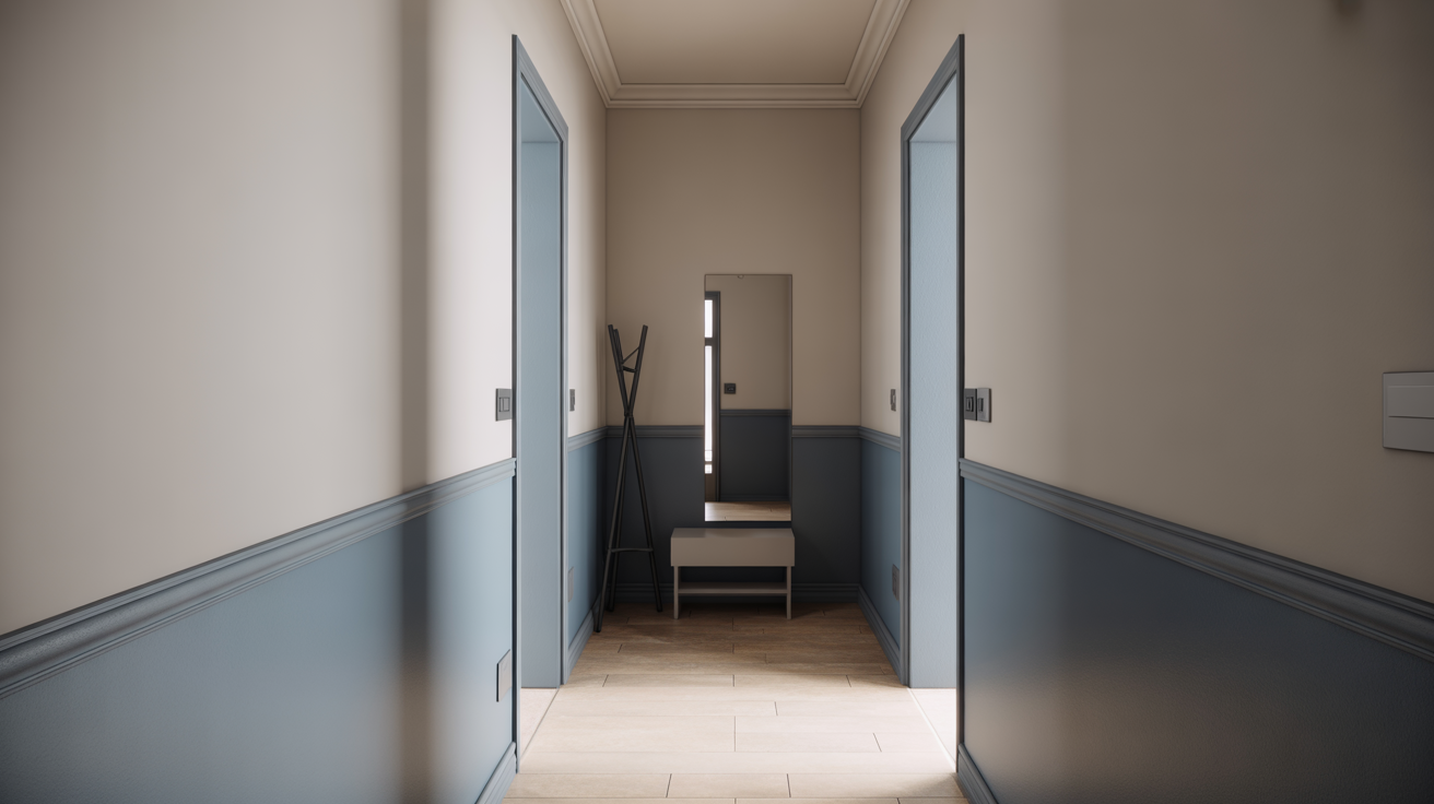 Flur zweifarbig streichen: Tipps für mehr Raumwirkung