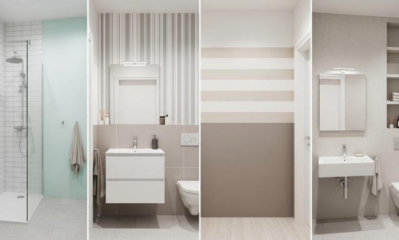 Kleines Bad streichen: 6 Ideen für optische Größe