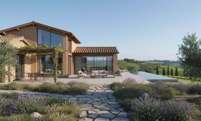 Modernes Toskana-Haus: Mediterranes Flair trifft Design