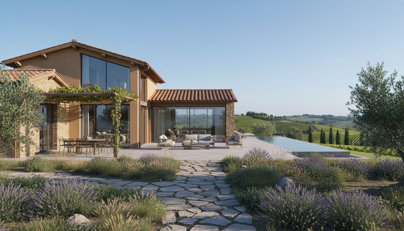 Modernes Toskana-Haus: Mediterranes Flair trifft Design