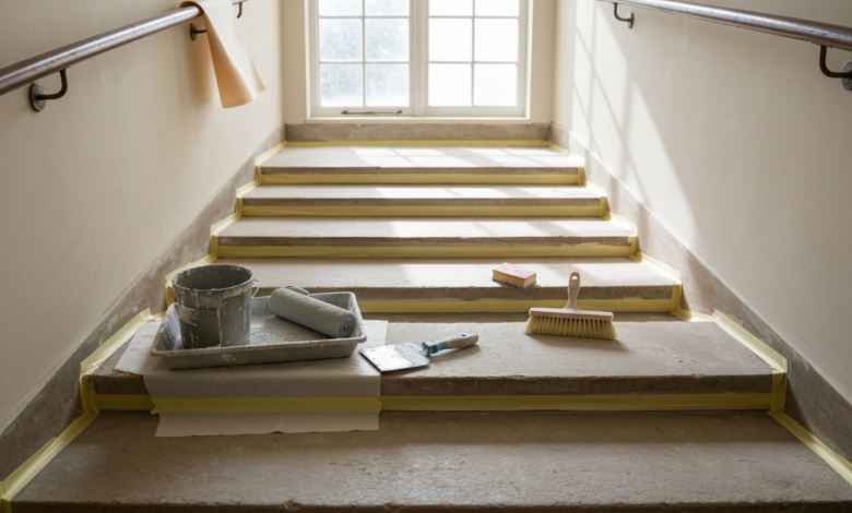 Steintreppe streichen: Anleitung für neuen Glanz