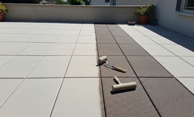 Waschbetonplatten streichen: Geniale Vorher-Nachher Transformation