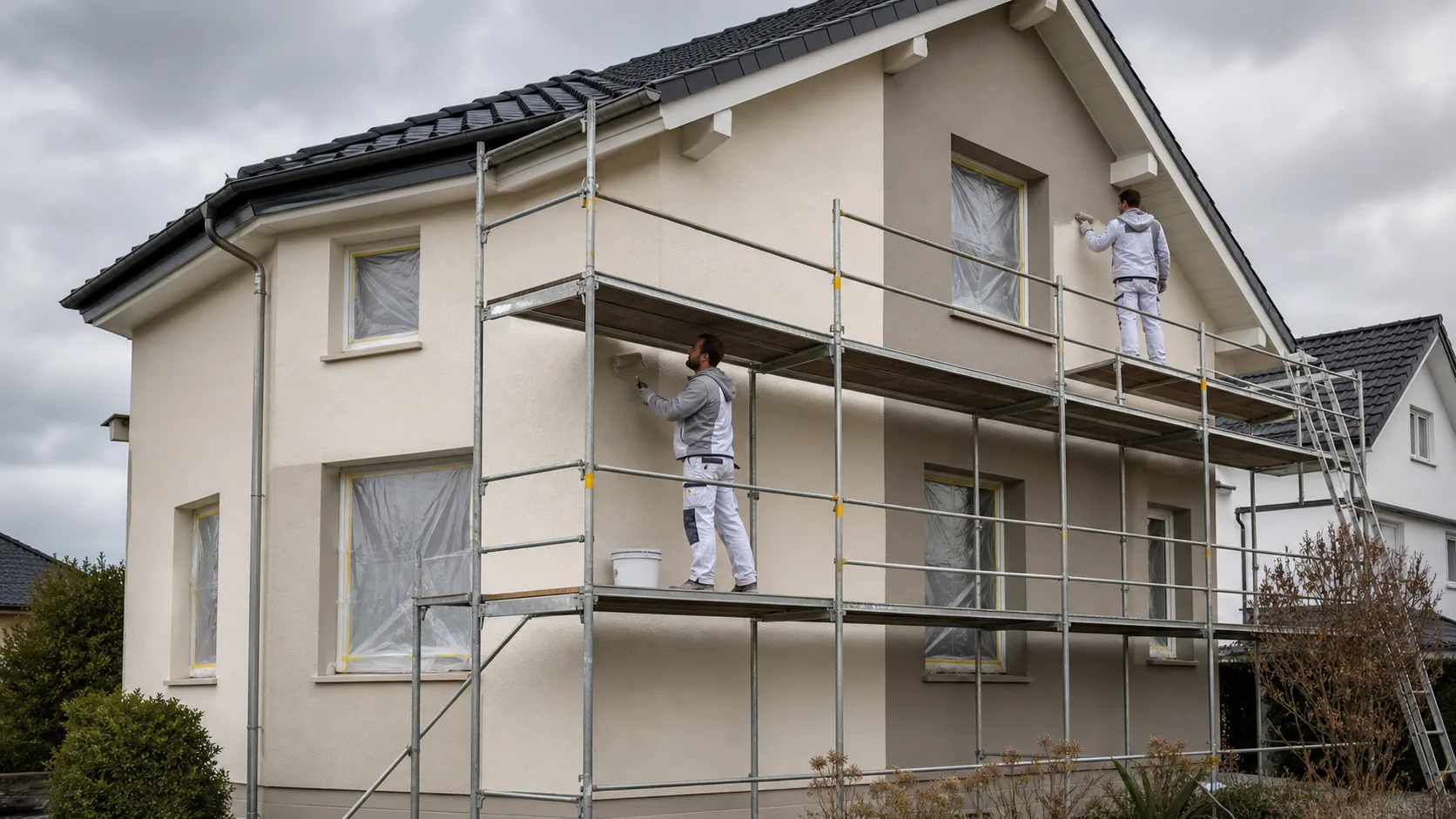 Fassade zweifarbig streichen: Farbkombinationen und Praxisplan