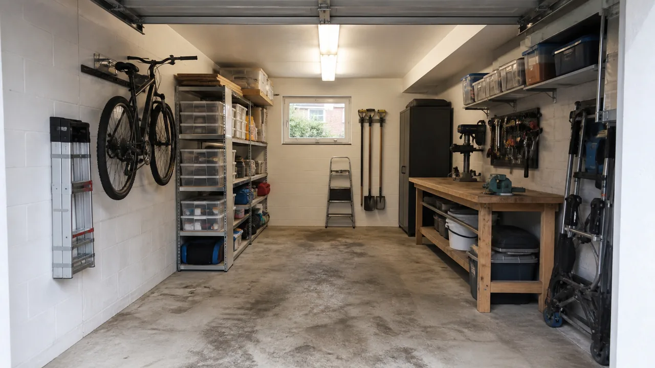 Garage einrichten: Stauraum, Werkbank und sichere Ordnung