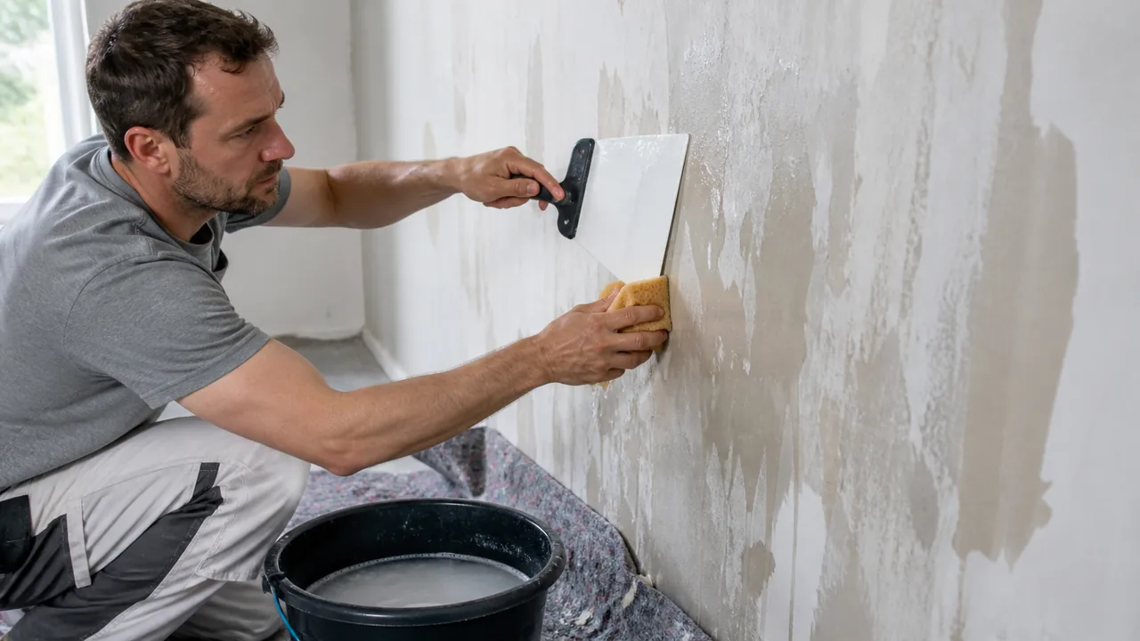 Tapetenkleister entfernen: Wand und Putz richtig reinigen