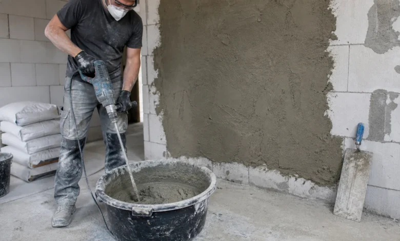 Zementputz auf tragfähigem mineralischem Untergrund auftragen