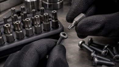 Torx-Bit mit sechs Loben passend zu einer Schraube auswählen